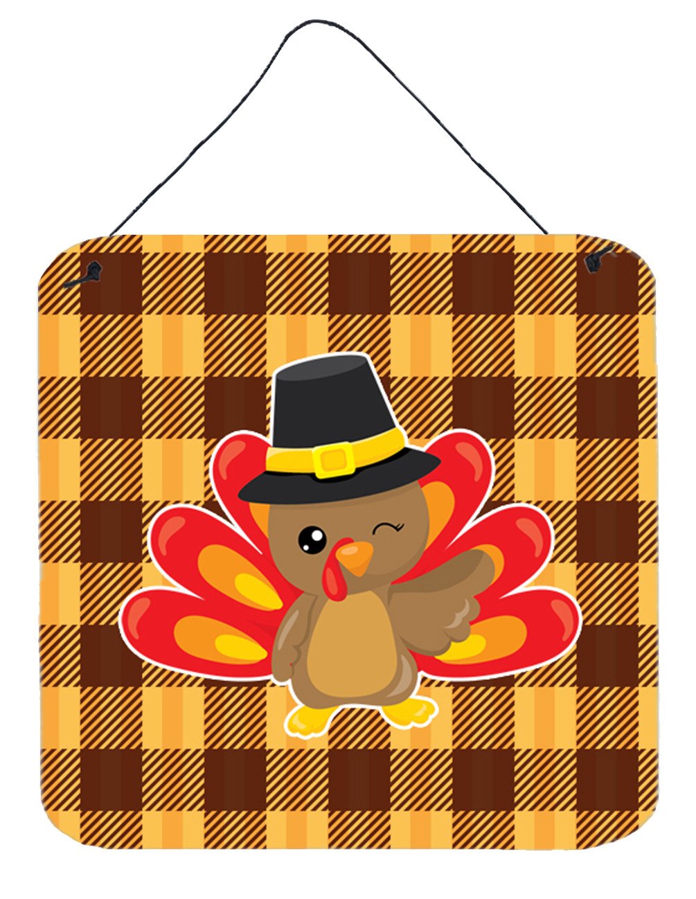 Thanksgiving Turkey Wink Wall or Door Hanging Prints BB7114DS66 by Caroline's Treasures