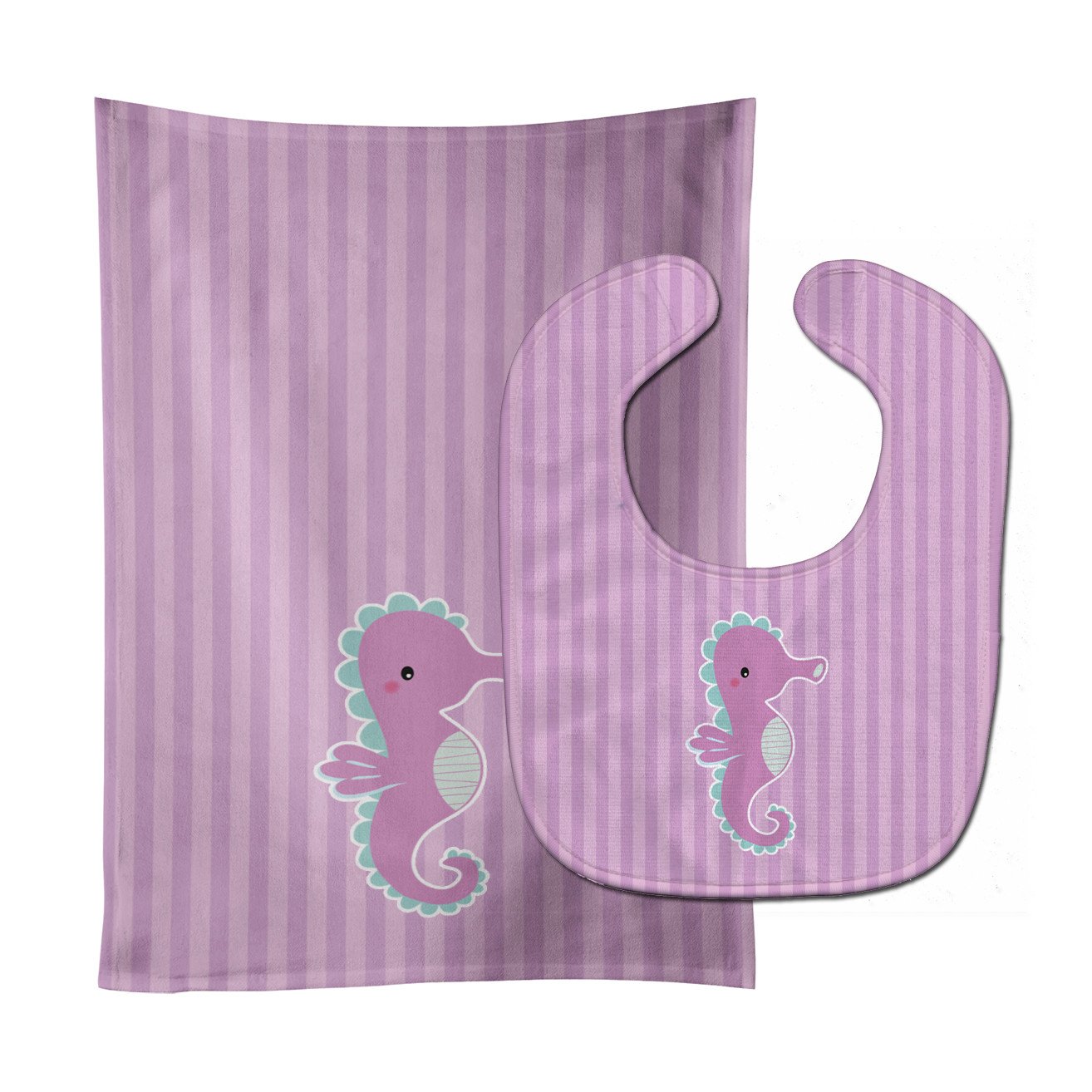 Seahorse Baby Bib & Burp Cloth BB7119STBU by Caroline's Treasures