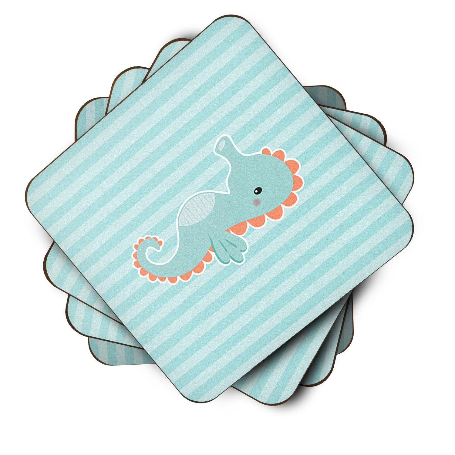 Set of 4 Seahorse Foam Coasters Set of 4 - the-store.com