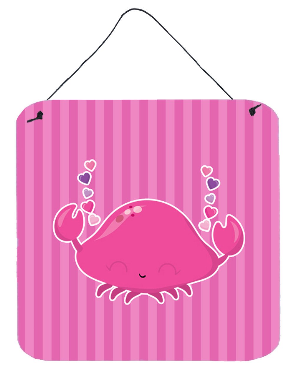 Pink Crab Wall or Door Hanging Prints BB7129DS66 by Caroline's Treasures