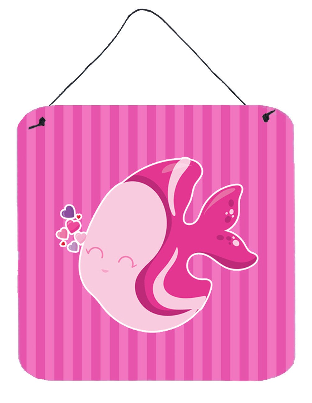 Pink Fish Wall or Door Hanging Prints BB7131DS66 by Caroline's Treasures