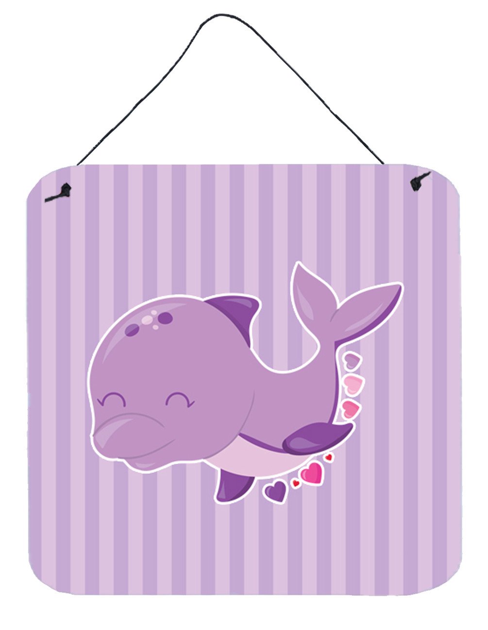 Purple Dolphin Wall or Door Hanging Prints BB7132DS66 by Caroline's Treasures