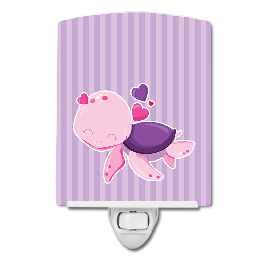 Pink and Purple Turtle Ceramic Night Light BB7133CNL - the-store.com