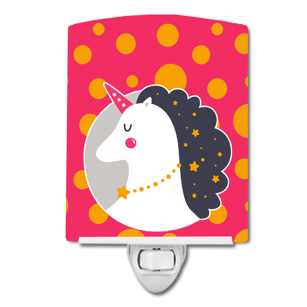 Unicorn Orange Polkadots Ceramic Night Light BB7138CNL - the-store.com