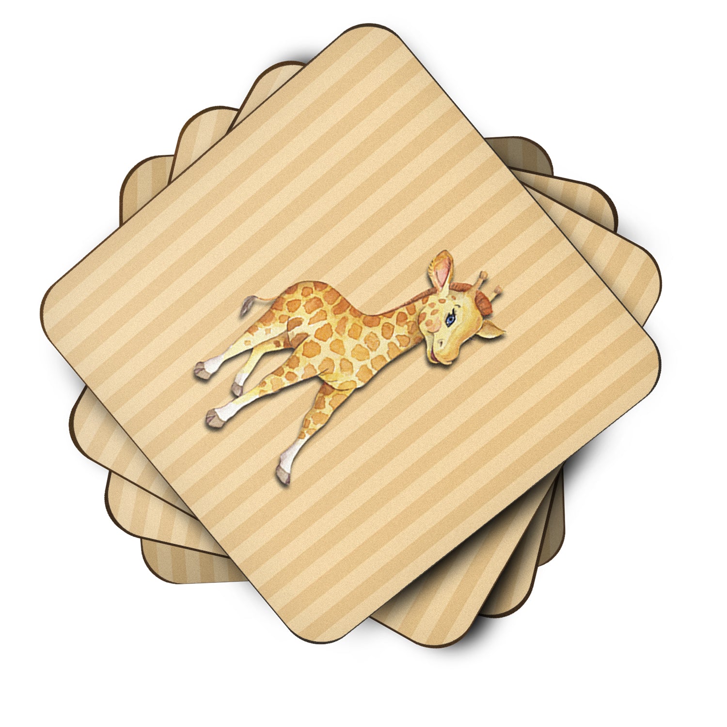 Giraffe Foam Coaster Set of 4 BB7144FC - the-store.com