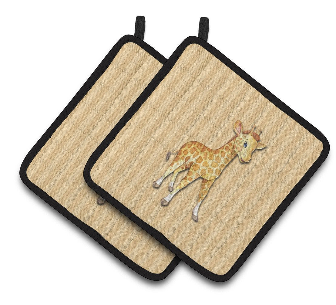 Giraffe Pair of Pot Holders BB7144PTHD by Caroline's Treasures