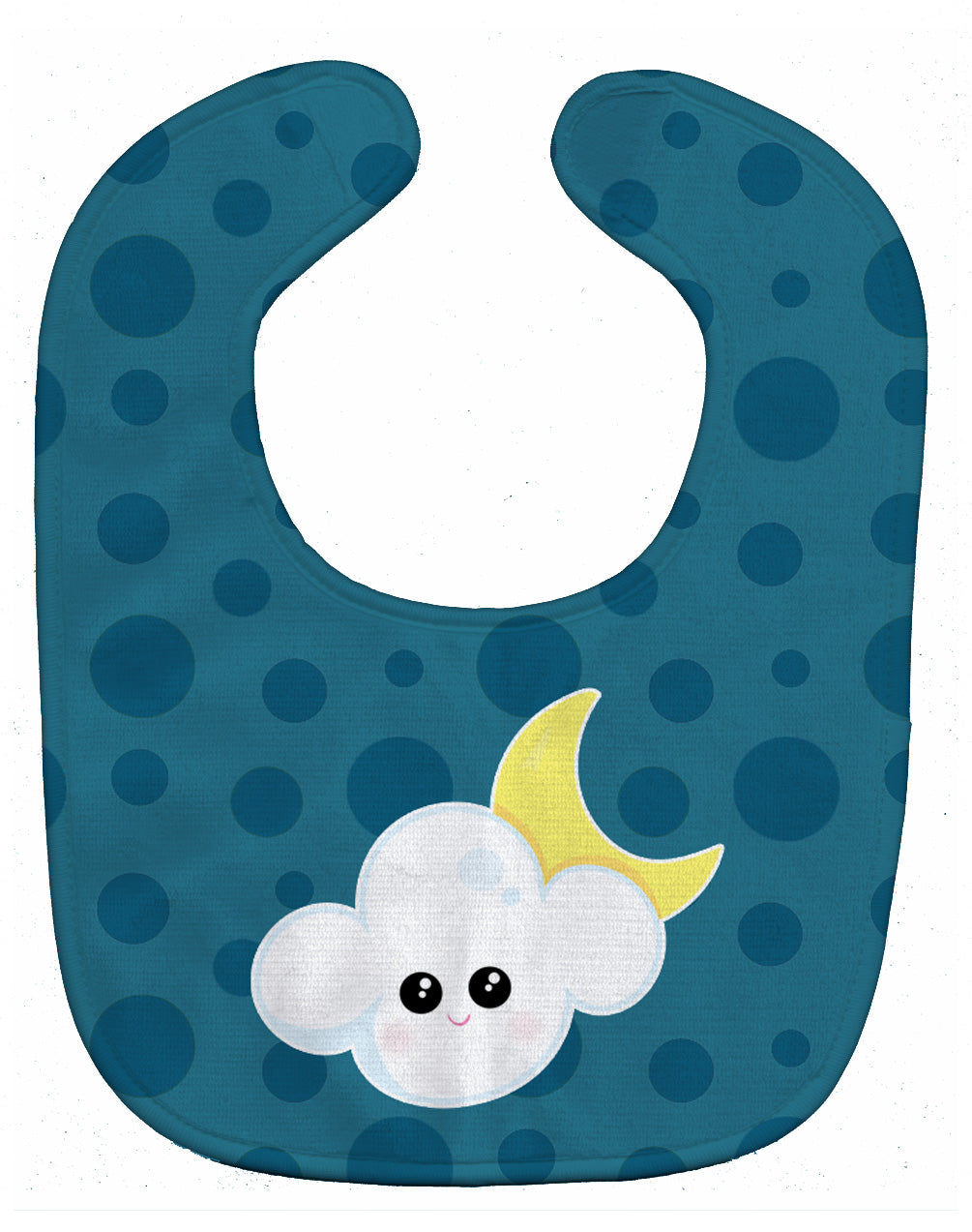 Weather Cloudy Moon Face Baby Bib BB7154BIB - the-store.com