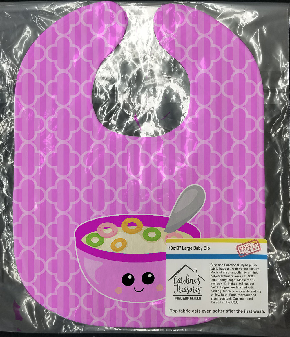 Pink Bowl of Cereal Baby Bib BB7163BIB - the-store.com