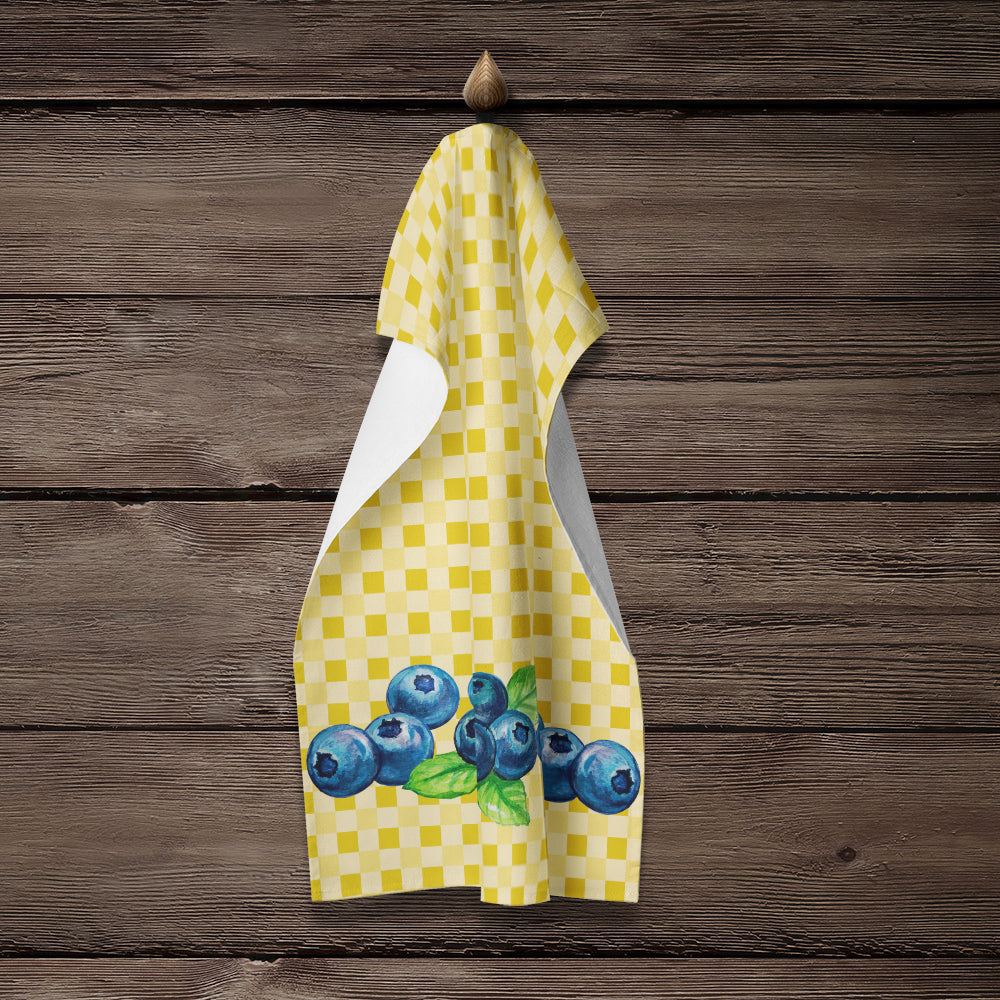 Blueberries on Basketweave Kitchen Towel BB7167KTWL - the-store.com