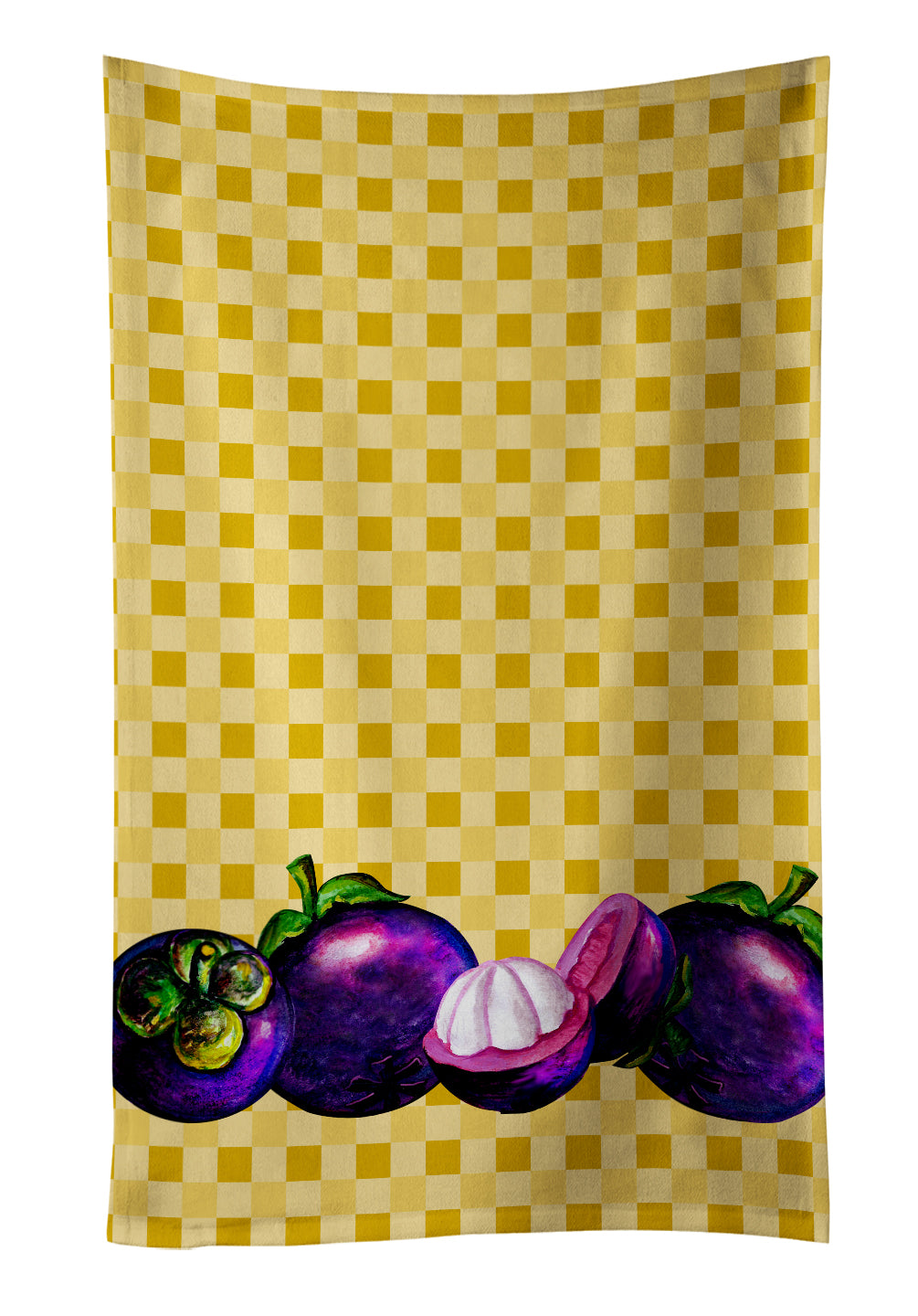 Mangosteens on Basketweave Kitchen Towel BB7175KTWL - the-store.com