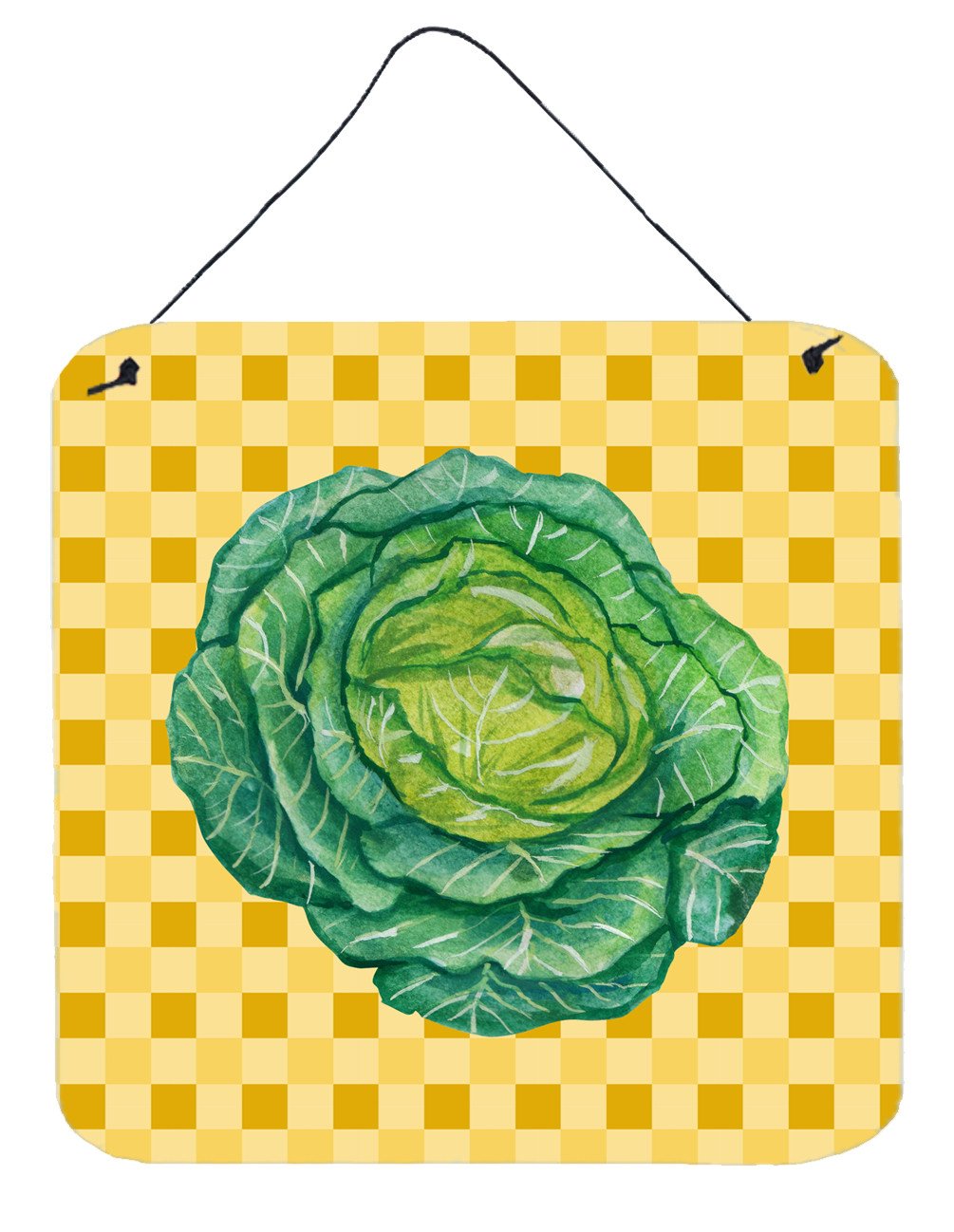 Cabbage on Basketweave Wall or Door Hanging Prints BB7187DS66 by Caroline's Treasures