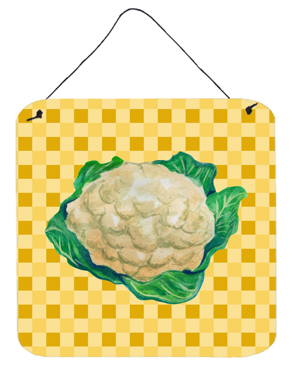 Cauliflower on Basketweave Wall or Door Hanging Prints BB7190DS66 by Caroline's Treasures