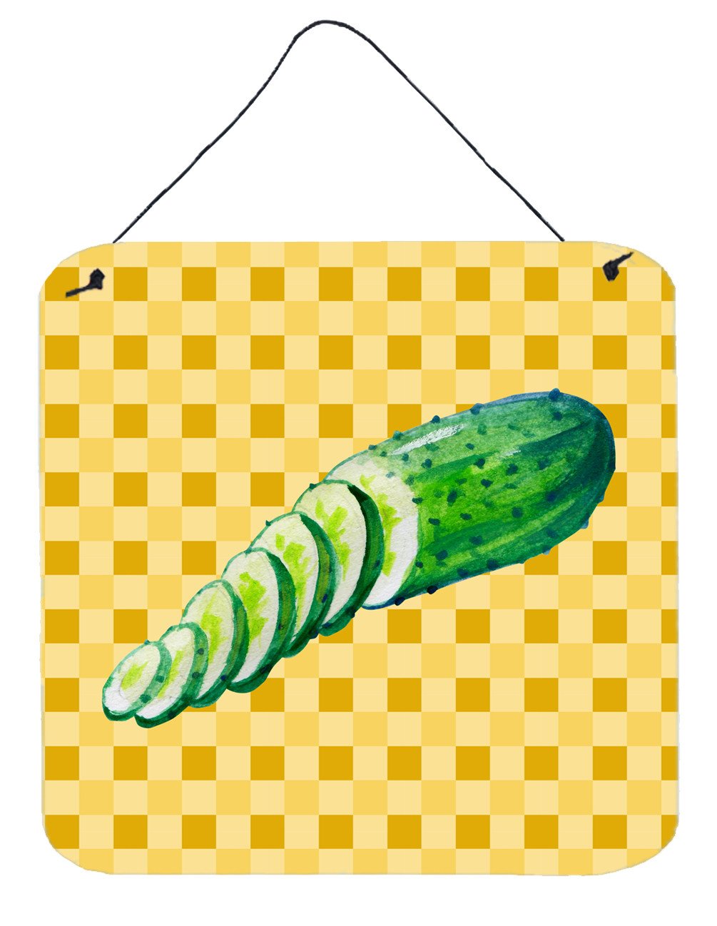 Cucumber on Basketweave Wall or Door Hanging Prints BB7199DS66 by Caroline&#39;s Treasures