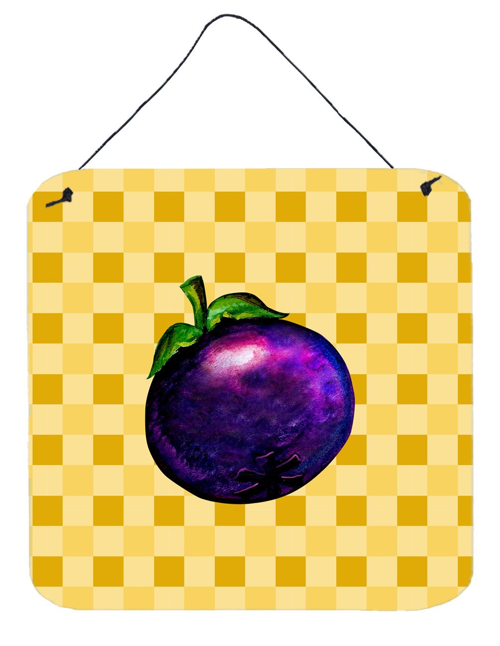 Mangosteen on Basketweave Wall or Door Hanging Prints BB7236DS66 by Caroline's Treasures