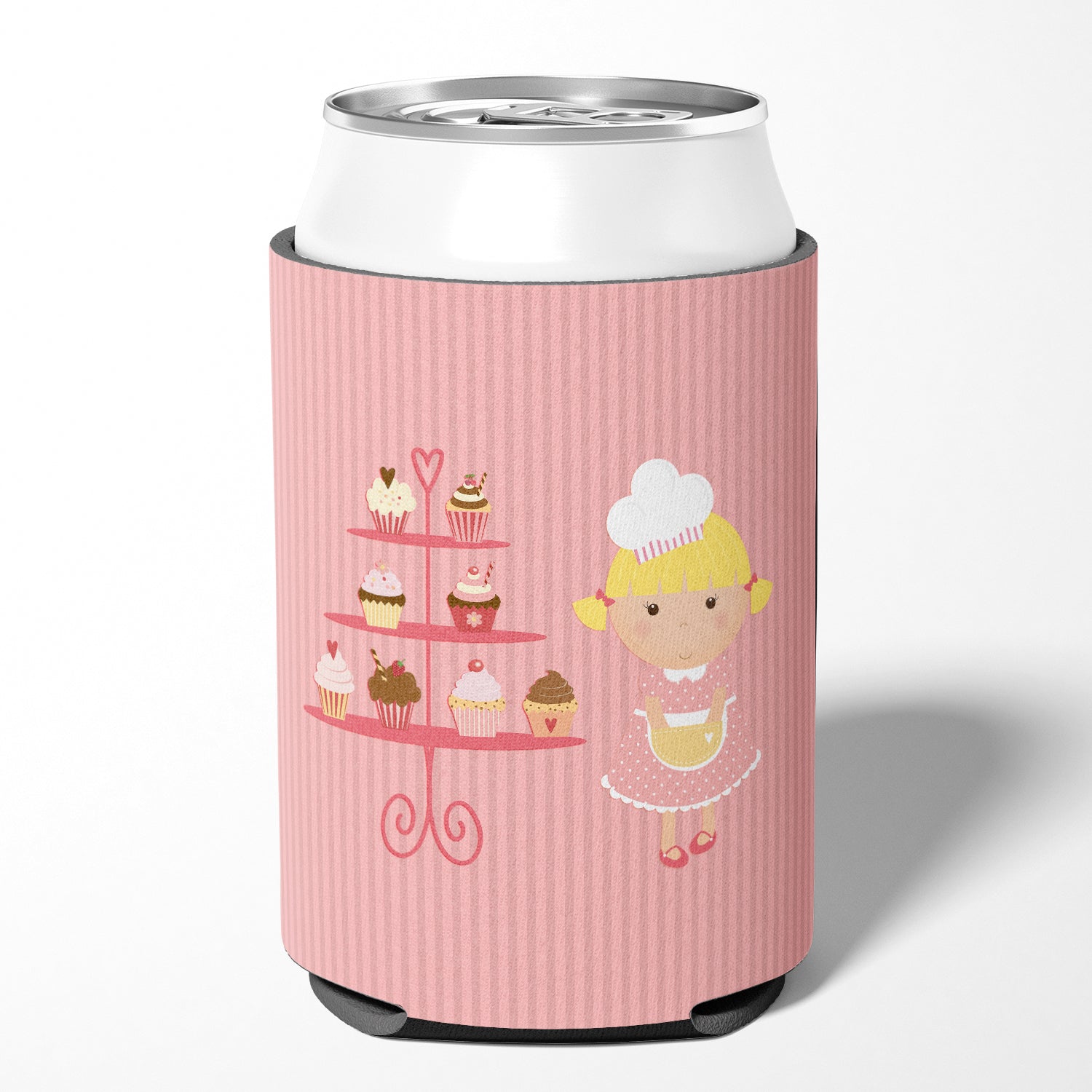 Cupcake Baker Blonde Pink Can or Bottle Hugger BB7260CC  the-store.com.