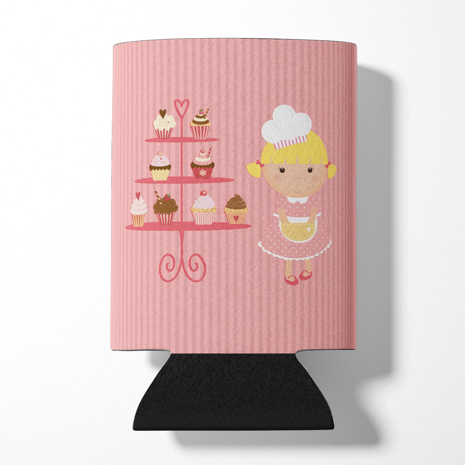 Cupcake Baker Blonde Pink Can or Bottle Hugger BB7260CC  the-store.com.