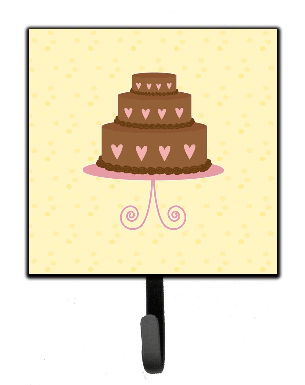 3 Tier Heart Chocolate Cake on Yellow Leash or Key Holder BB7288SH4 by Caroline's Treasures