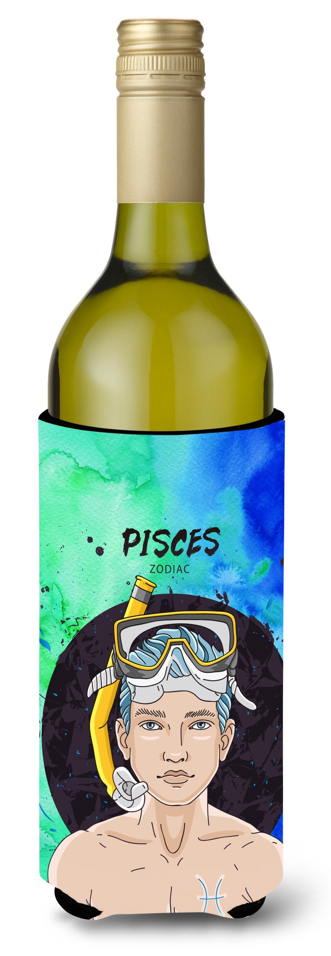 Pisces Zodiac Sign Wine Bottle Beverge Insulator Hugger BB7316LITERK by Caroline's Treasures