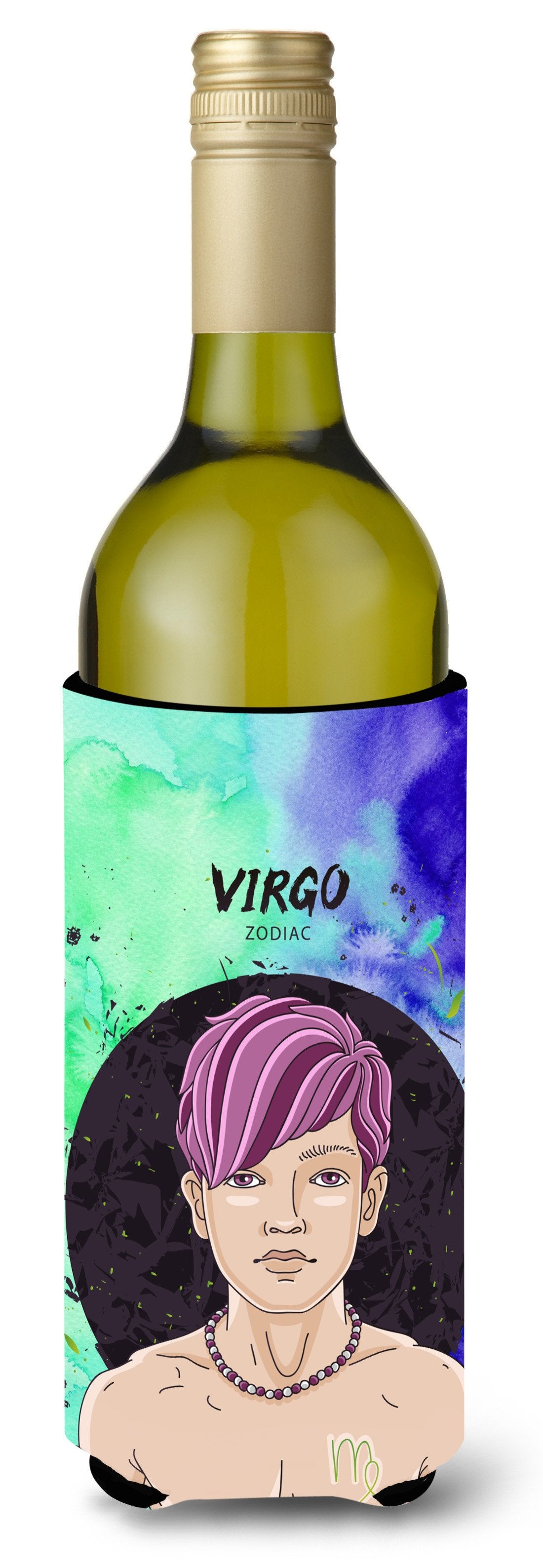 Virgo Zodiac Sign Wine Bottle Beverge Insulator Hugger BB7322LITERK by Caroline&#39;s Treasures