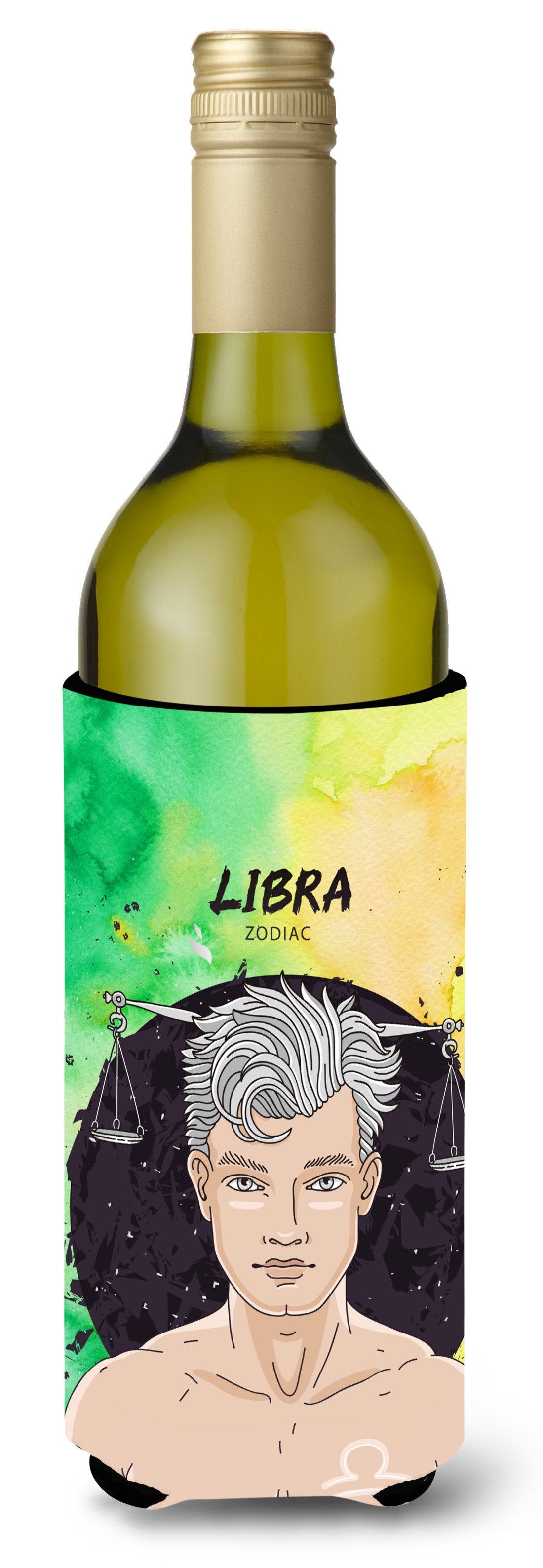 Libra Zodiac Sign Wine Bottle Beverge Insulator Hugger BB7323LITERK by Caroline's Treasures