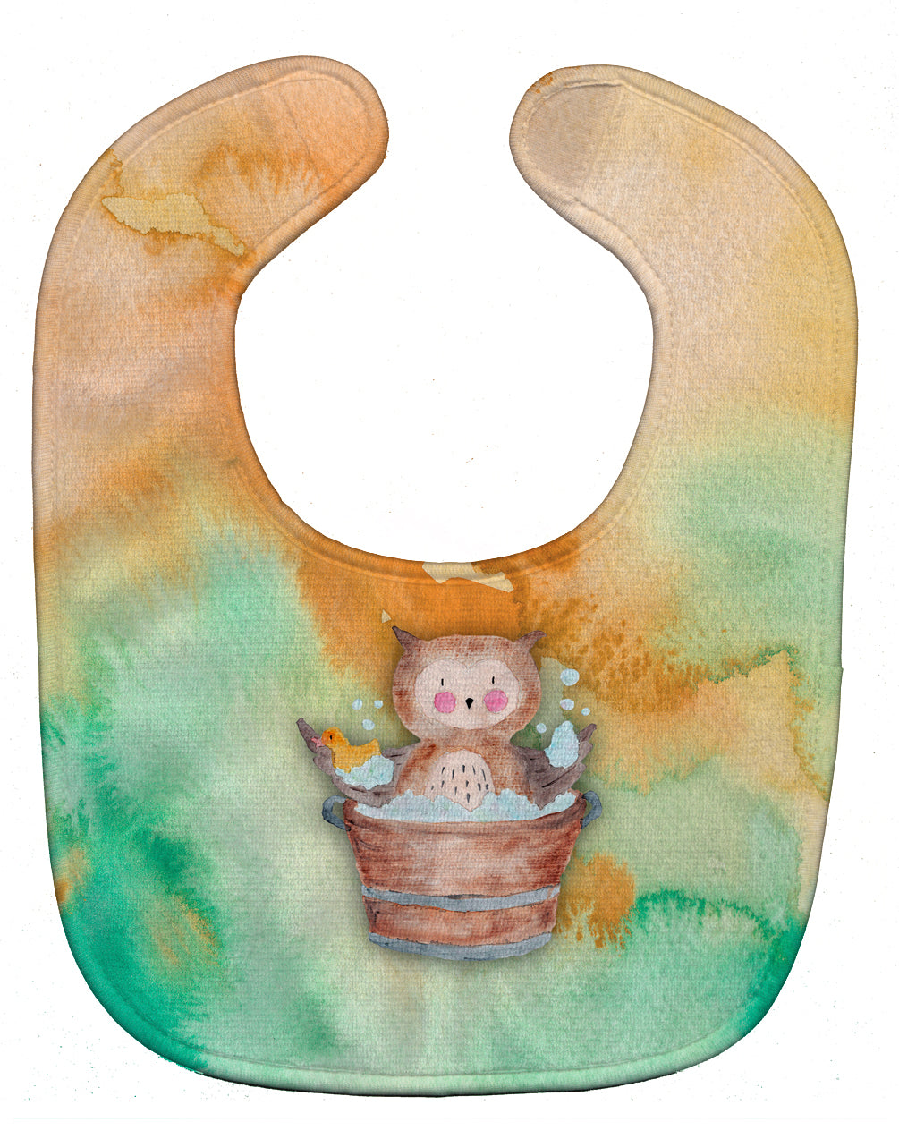 Owl Bathing Watercolor Baby Bib BB7342BIB - the-store.com