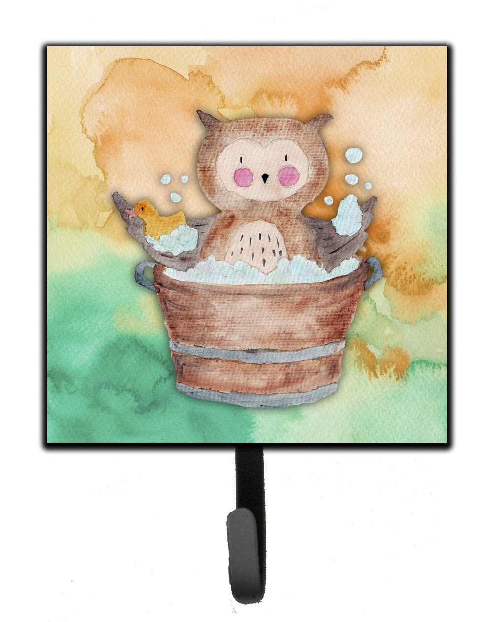 Owl Bathing Watercolor Leash or Key Holder BB7342SH4 by Caroline's Treasures