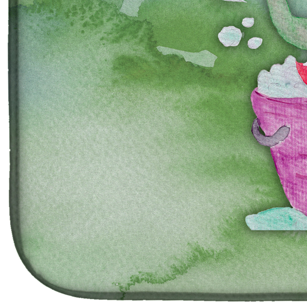 Frog Bathing Watercolor Dish Drying Mat BB7343DDM  the-store.com.