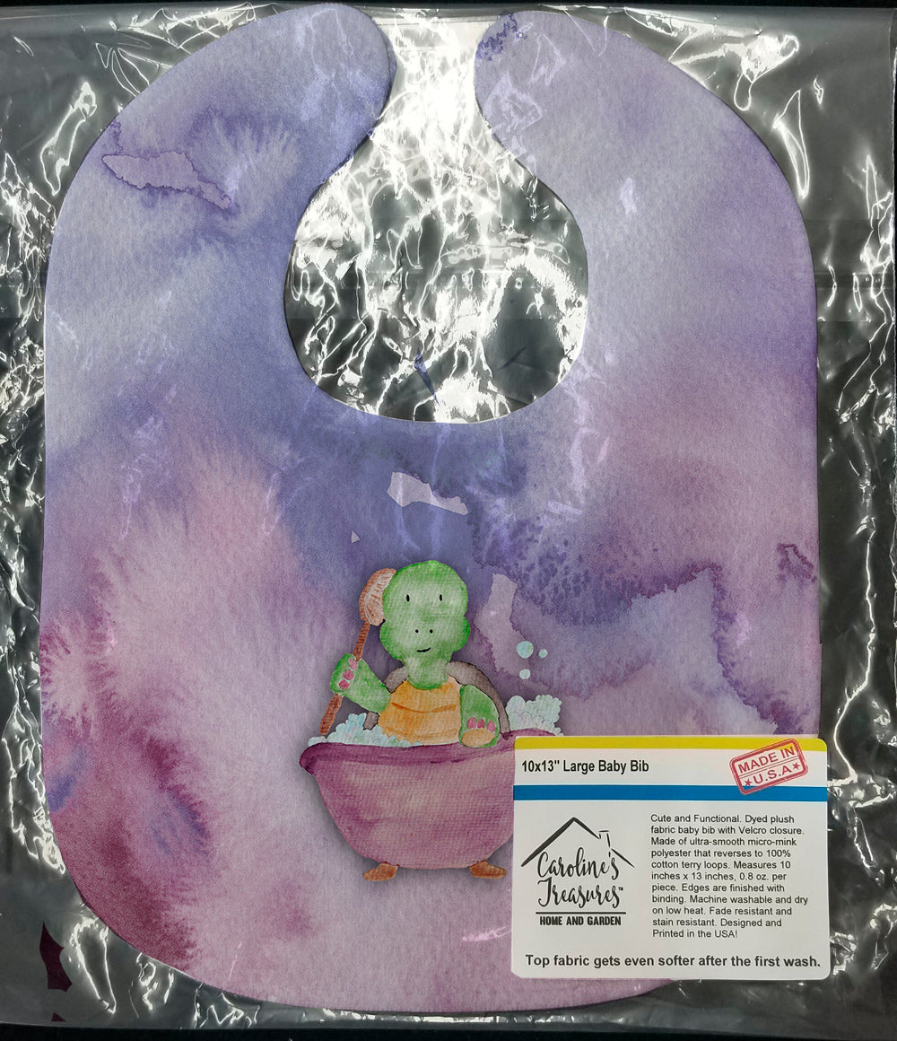 Turtle Bathing Watercolor Baby Bib BB7344BIB - the-store.com