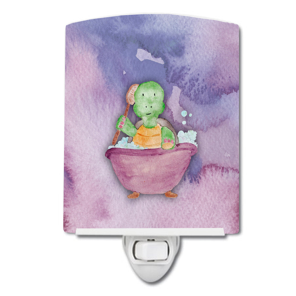 Turtle Bathing Watercolor Ceramic Night Light BB7344CNL - the-store.com