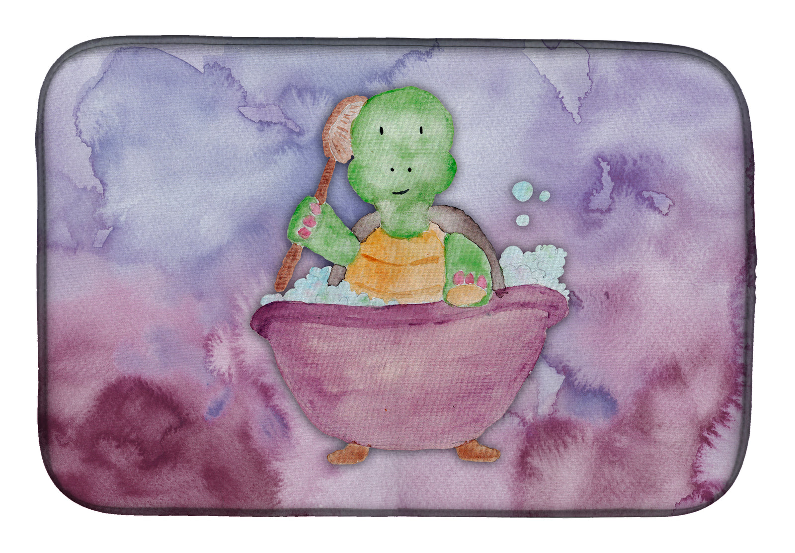 Turtle Bathing Watercolor Dish Drying Mat BB7344DDM  the-store.com.