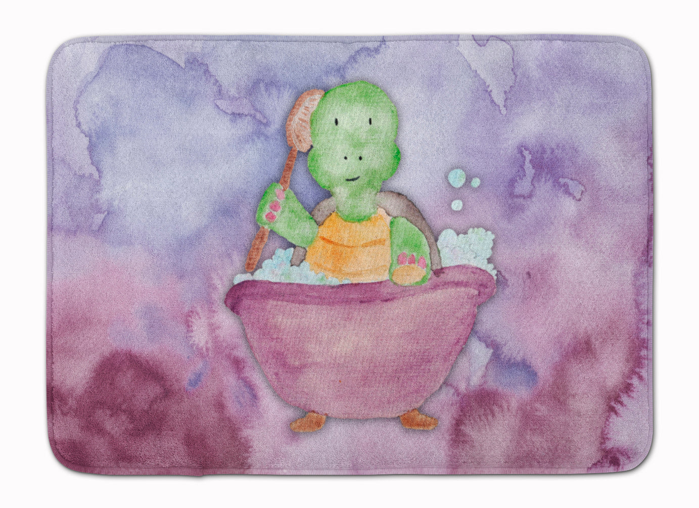 Turtle Bathing Watercolor Machine Washable Memory Foam Mat BB7344RUG - the-store.com