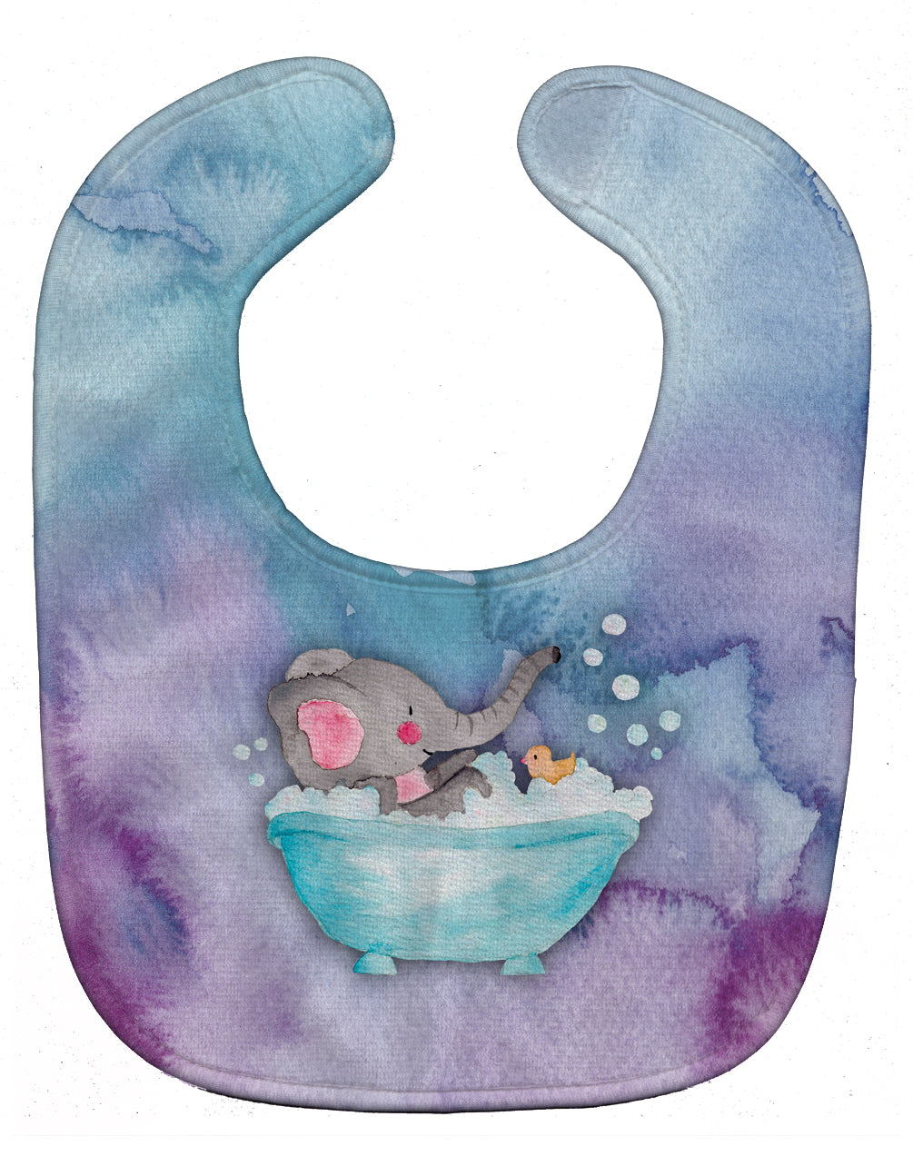 Elephant Bathing Watercolor Baby Bib BB7346BIB - the-store.com