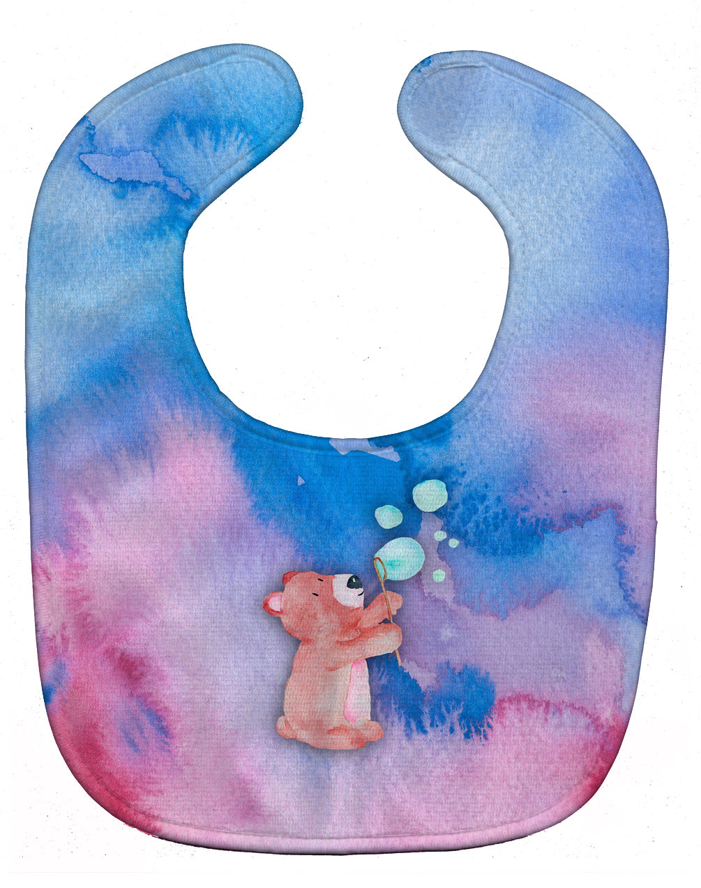 Bear and Bubbles Watercolor Baby Bib BB7347BIB - the-store.com