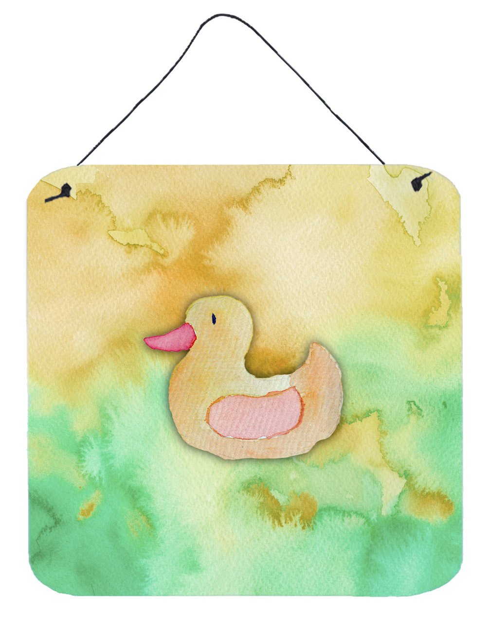 Rubber Duckie Watercolor Wall or Door Hanging Prints BB7351DS66 by Caroline's Treasures