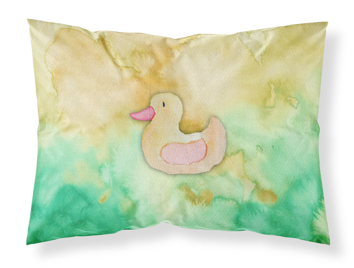 Rubber Duckie Watercolor Fabric Standard Pillowcase BB7351PILLOWCASE by Caroline&#39;s Treasures