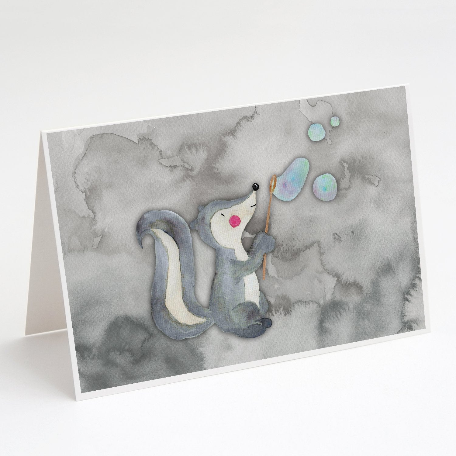 Buy this Skunk and Bubbles Watercolor Greeting Cards and Envelopes Pack of 8