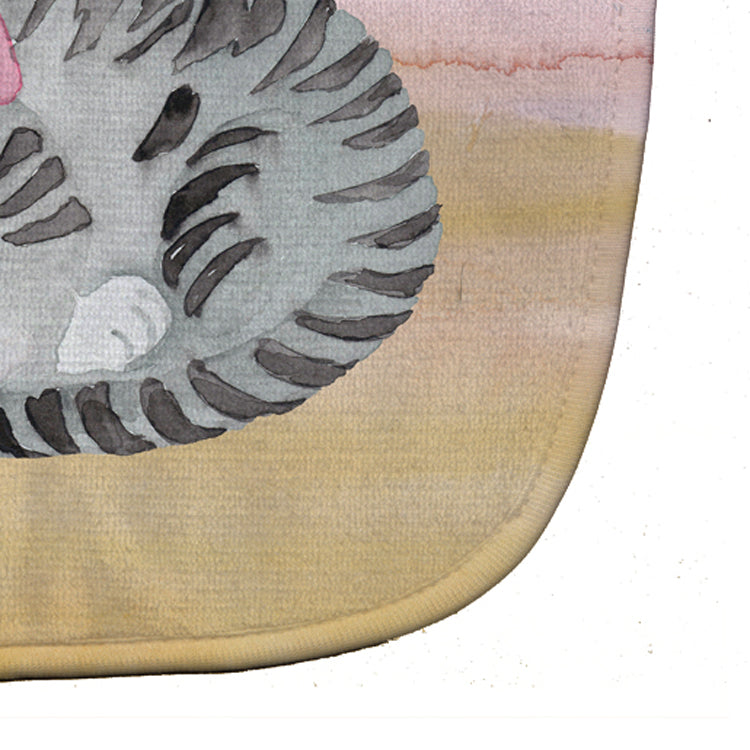 Sleeping Grey Cat Watercolor Baby Bib BB7353BIB - the-store.com