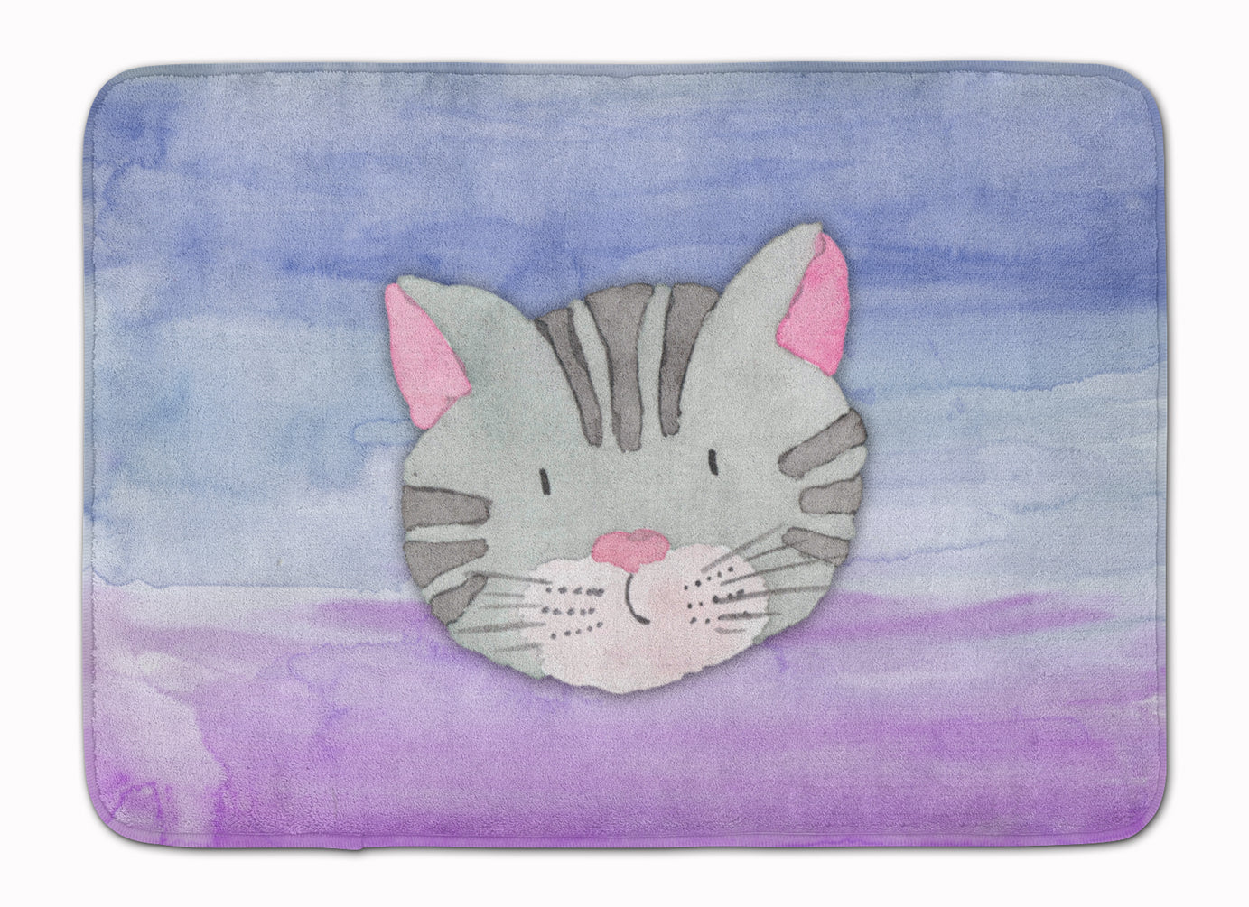 Cat Face Watercolor Machine Washable Memory Foam Mat BB7355RUG - the-store.com