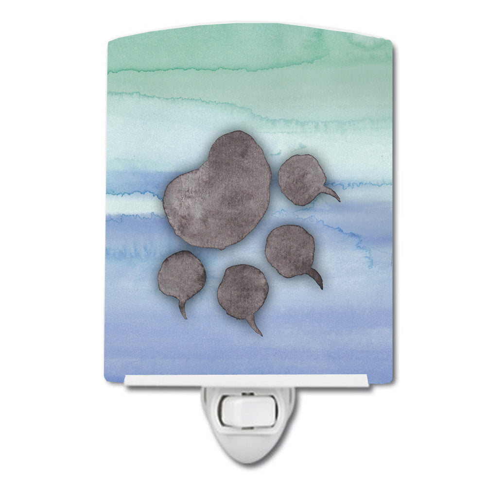 Cat Paw Watercolor Ceramic Night Light BB7356CNL - the-store.com