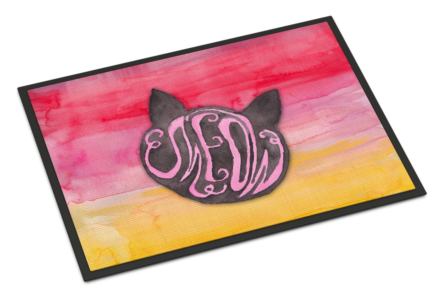 Cat Face Meow Watercolor Indoor or Outdoor Mat 24x36 BB7358JMAT by Caroline's Treasures