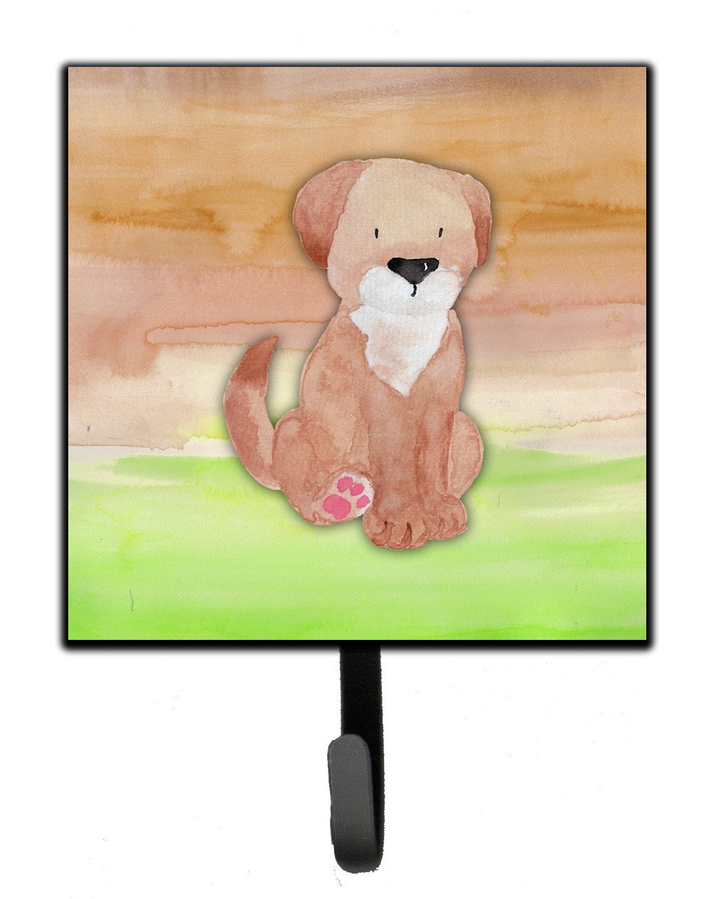 Dog Green and Brown Watercolor Leash or Key Holder BB7360SH4 by Caroline&#39;s Treasures