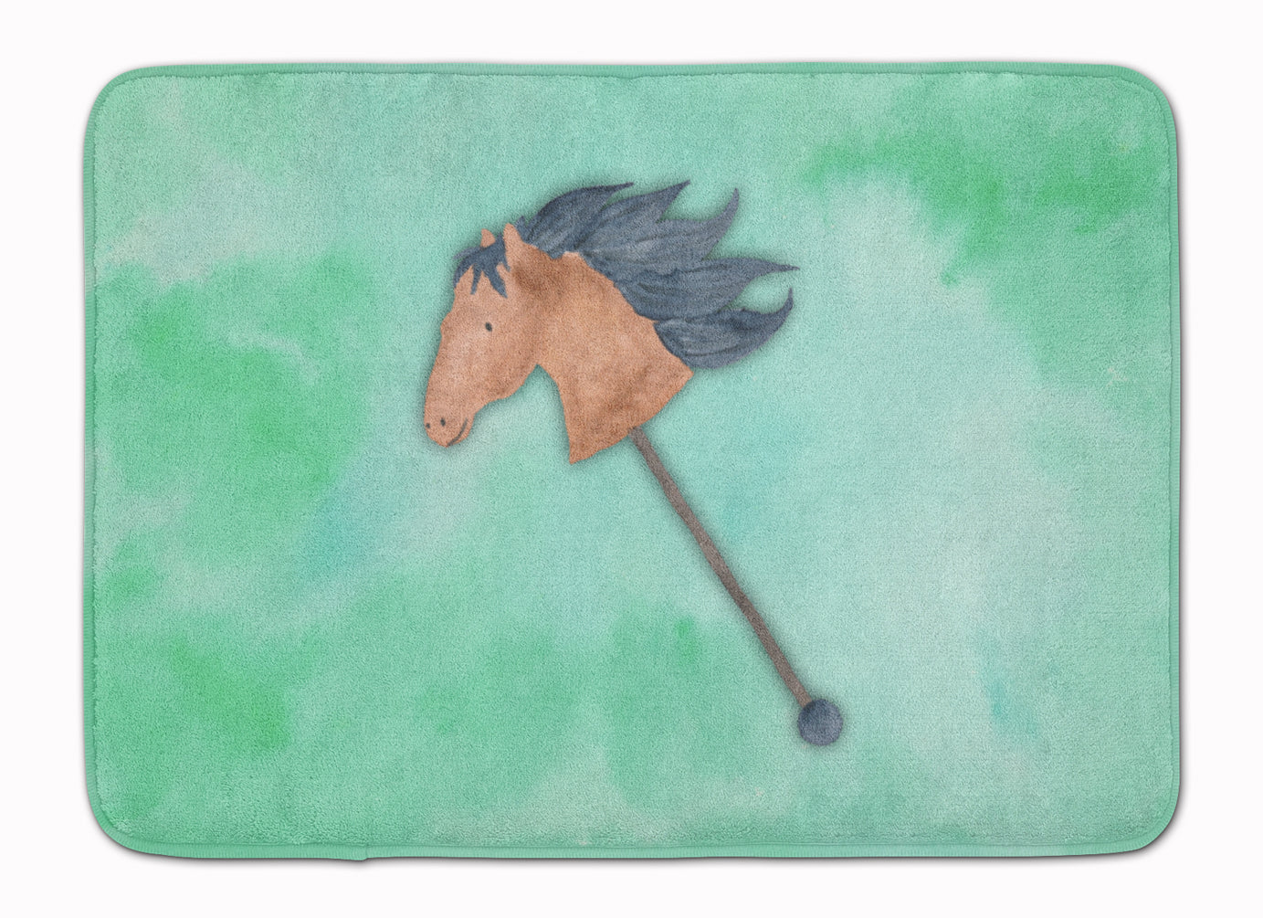 Stick Horse Watercolor Machine Washable Memory Foam Mat BB7366RUG - the-store.com