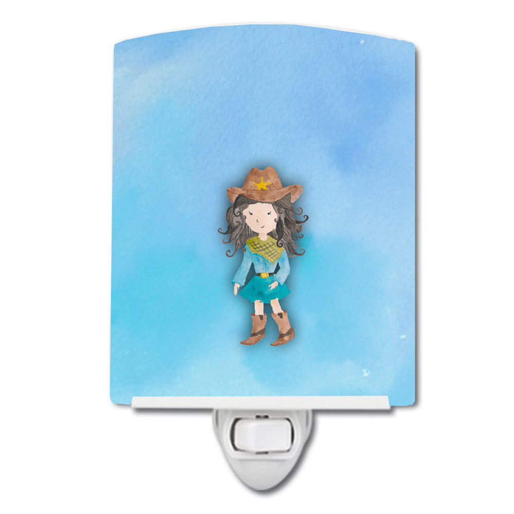 Cowgirl Watercolor Ceramic Night Light BB7367CNL - the-store.com