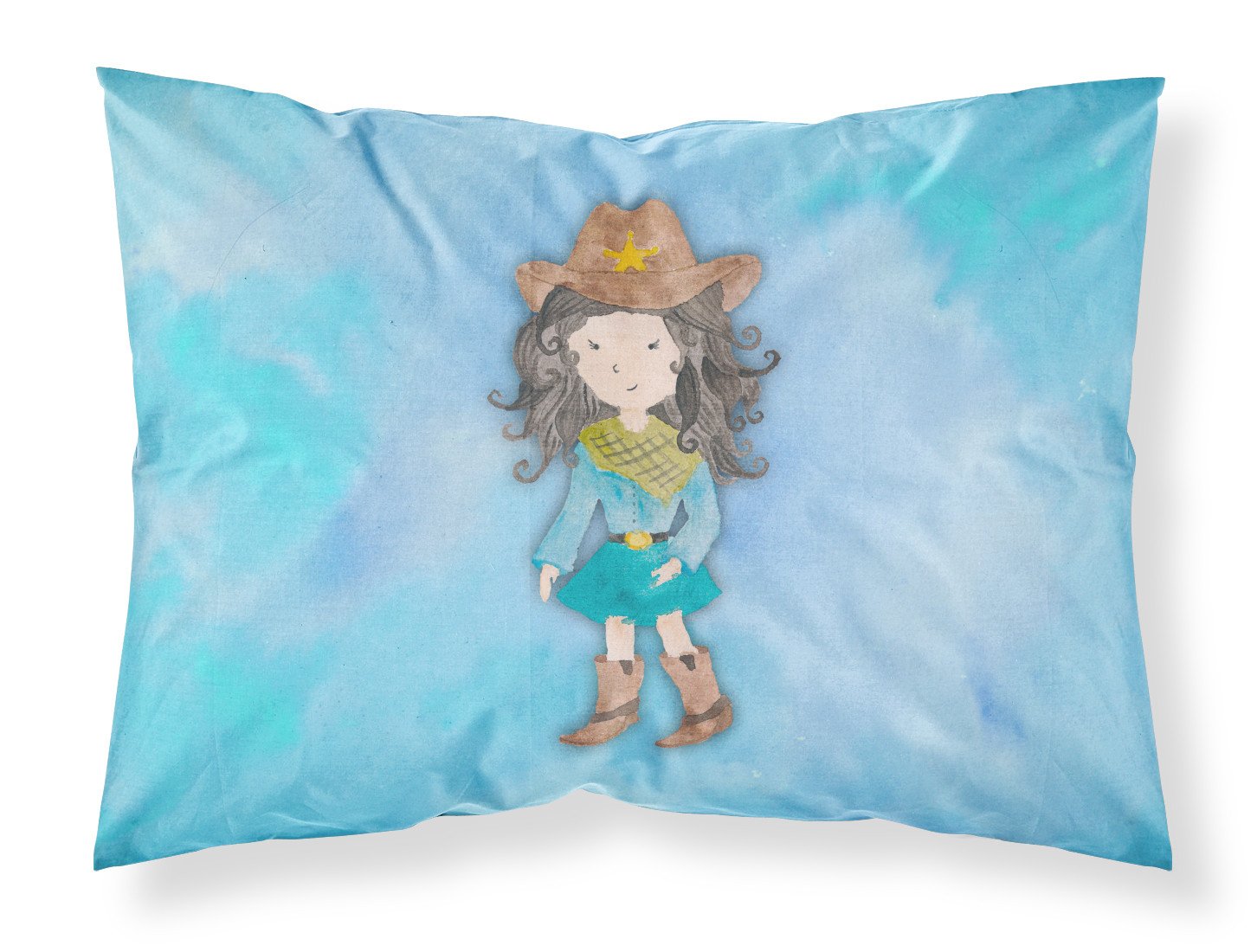 Cowgirl Watercolor Fabric Standard Pillowcase BB7367PILLOWCASE by Caroline's Treasures