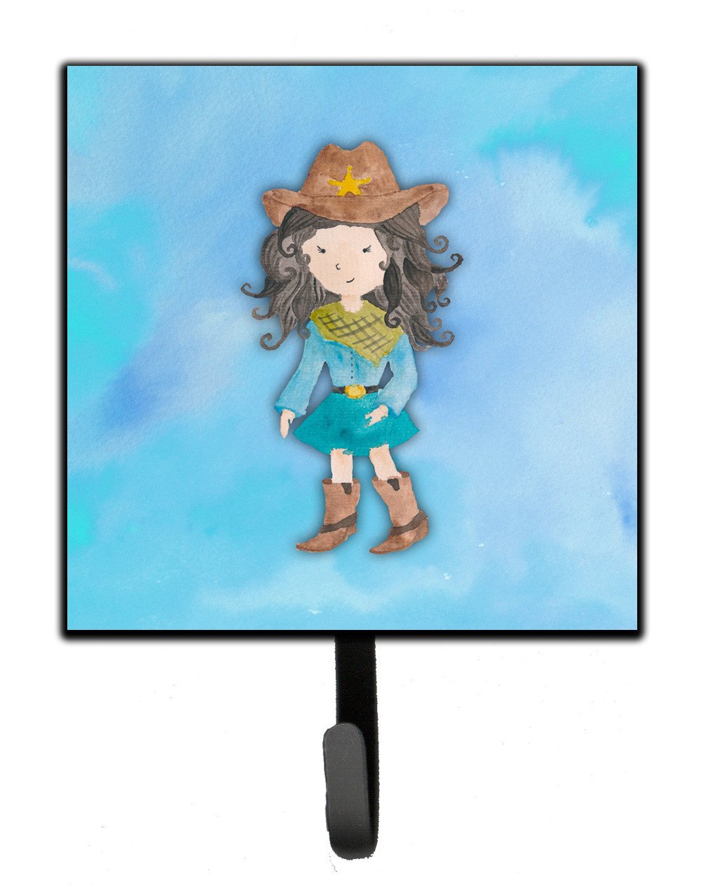 Cowgirl Watercolor Leash or Key Holder BB7367SH4 by Caroline&#39;s Treasures