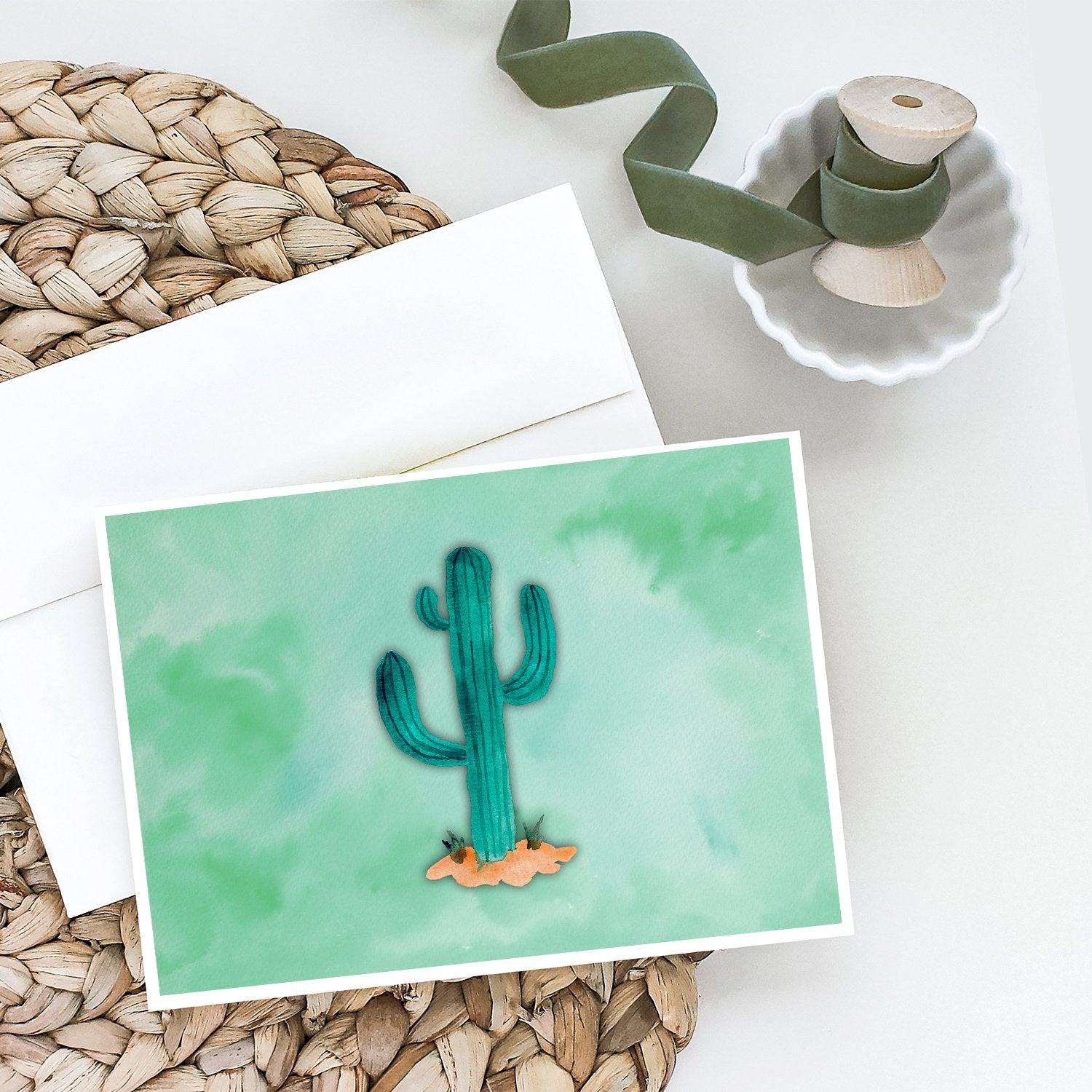Buy this Western Cactus Watercolor Greeting Cards and Envelopes Pack of 8
