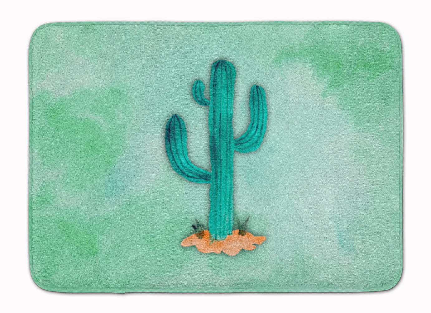 Western Cactus Watercolor Machine Washable Memory Foam Mat BB7369RUG - the-store.com