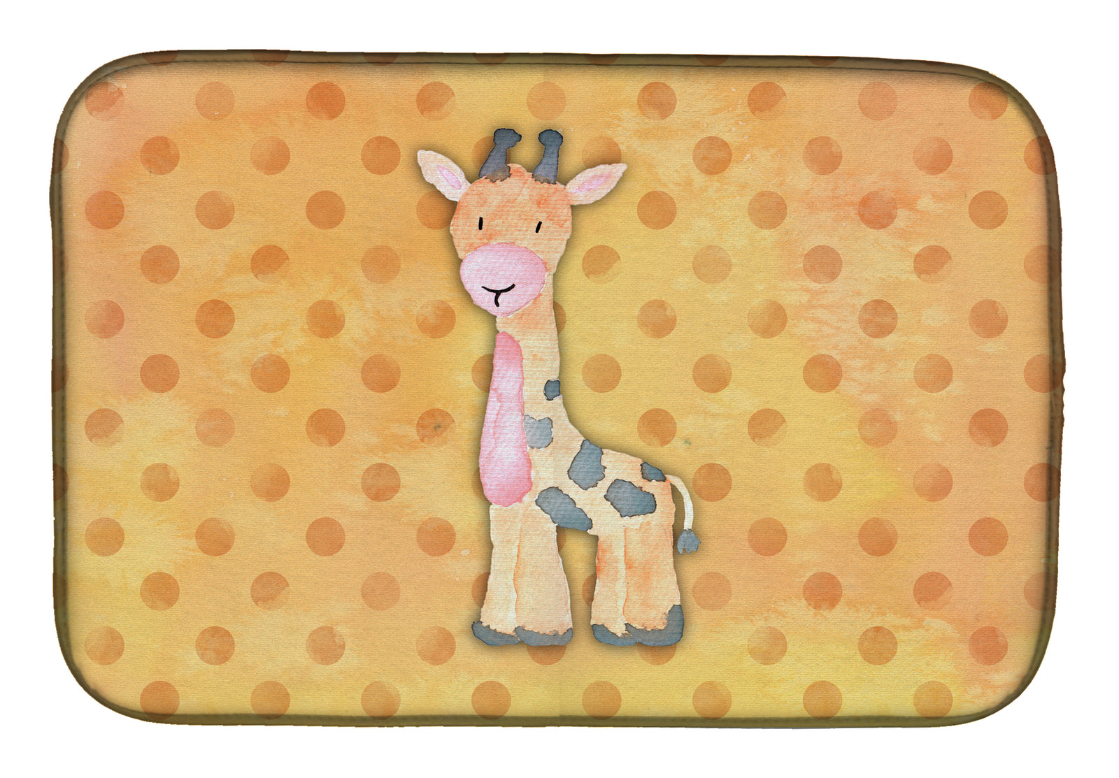 Polkadot Griaffe Watercolor Dish Drying Mat BB7373DDM  the-store.com.