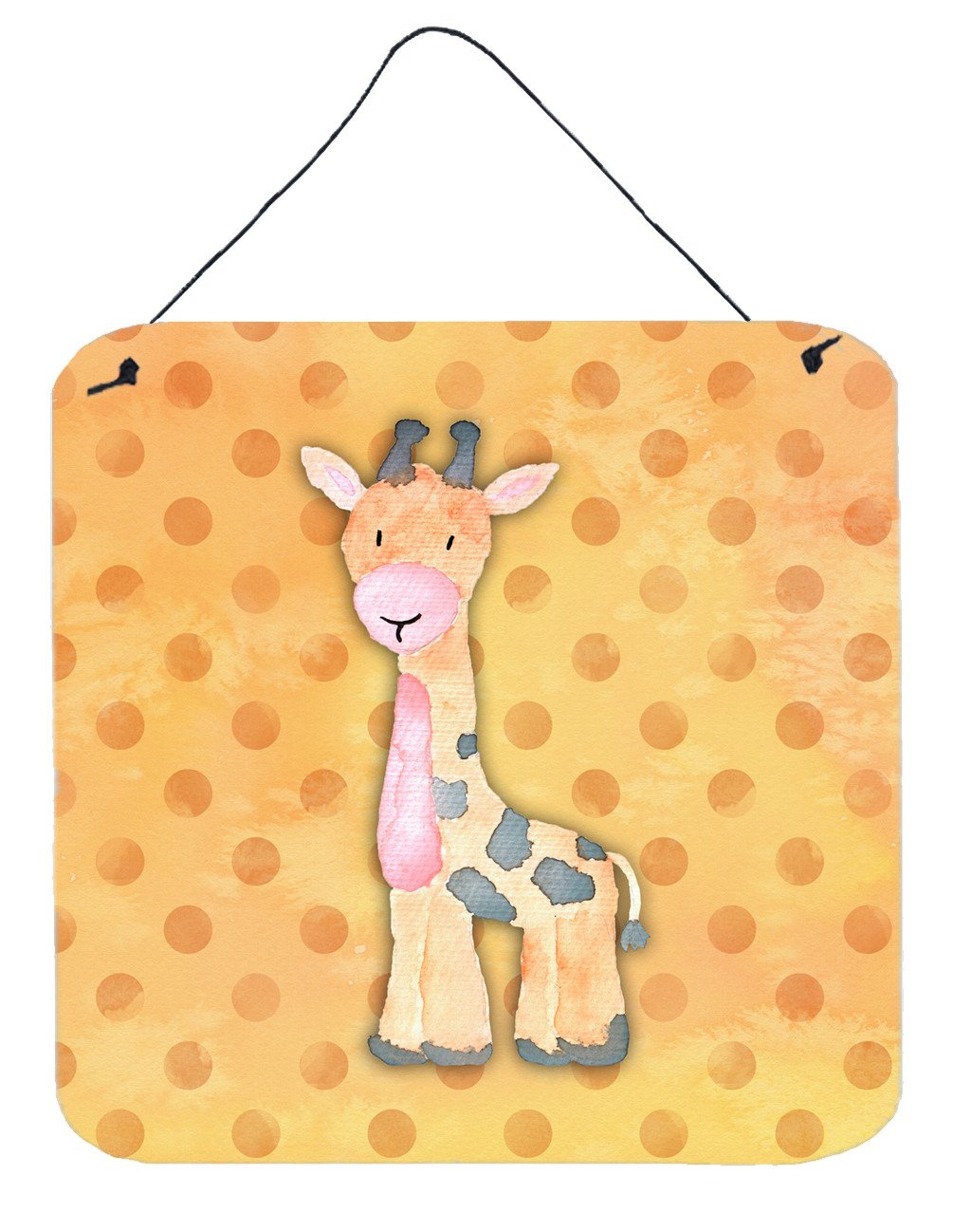 Polkadot Griaffe Watercolor Wall or Door Hanging Prints BB7373DS66 by Caroline's Treasures