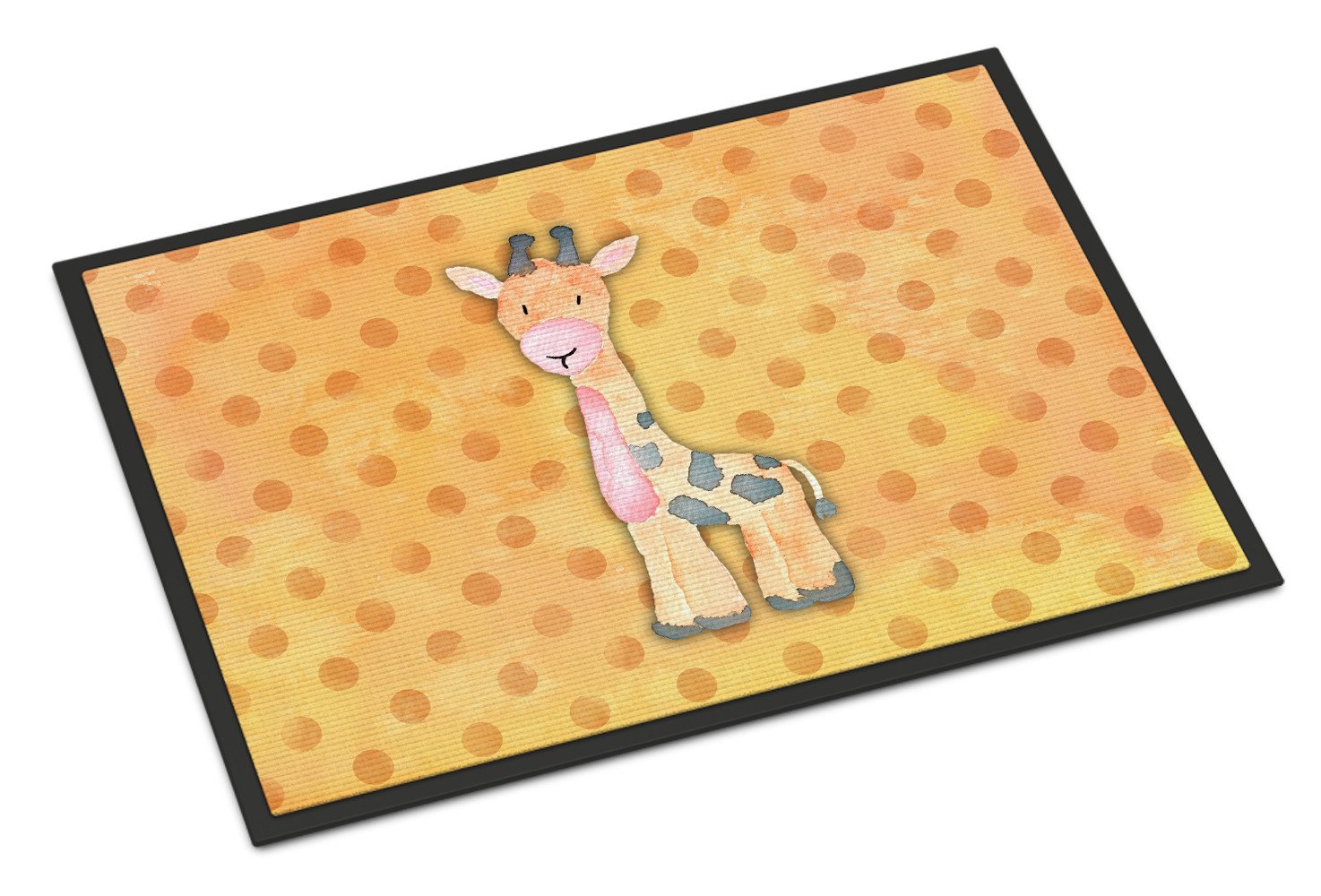 Polkadot Griaffe Watercolor Indoor or Outdoor Mat 24x36 BB7373JMAT by Caroline's Treasures